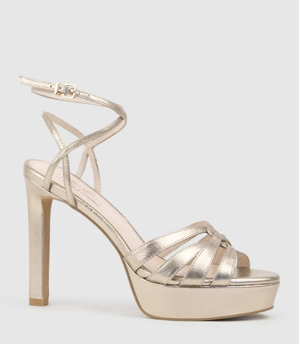 Edward Meller Platform Sandals<Syren110 Ankle Wrap Platform Sandal In Rosegold