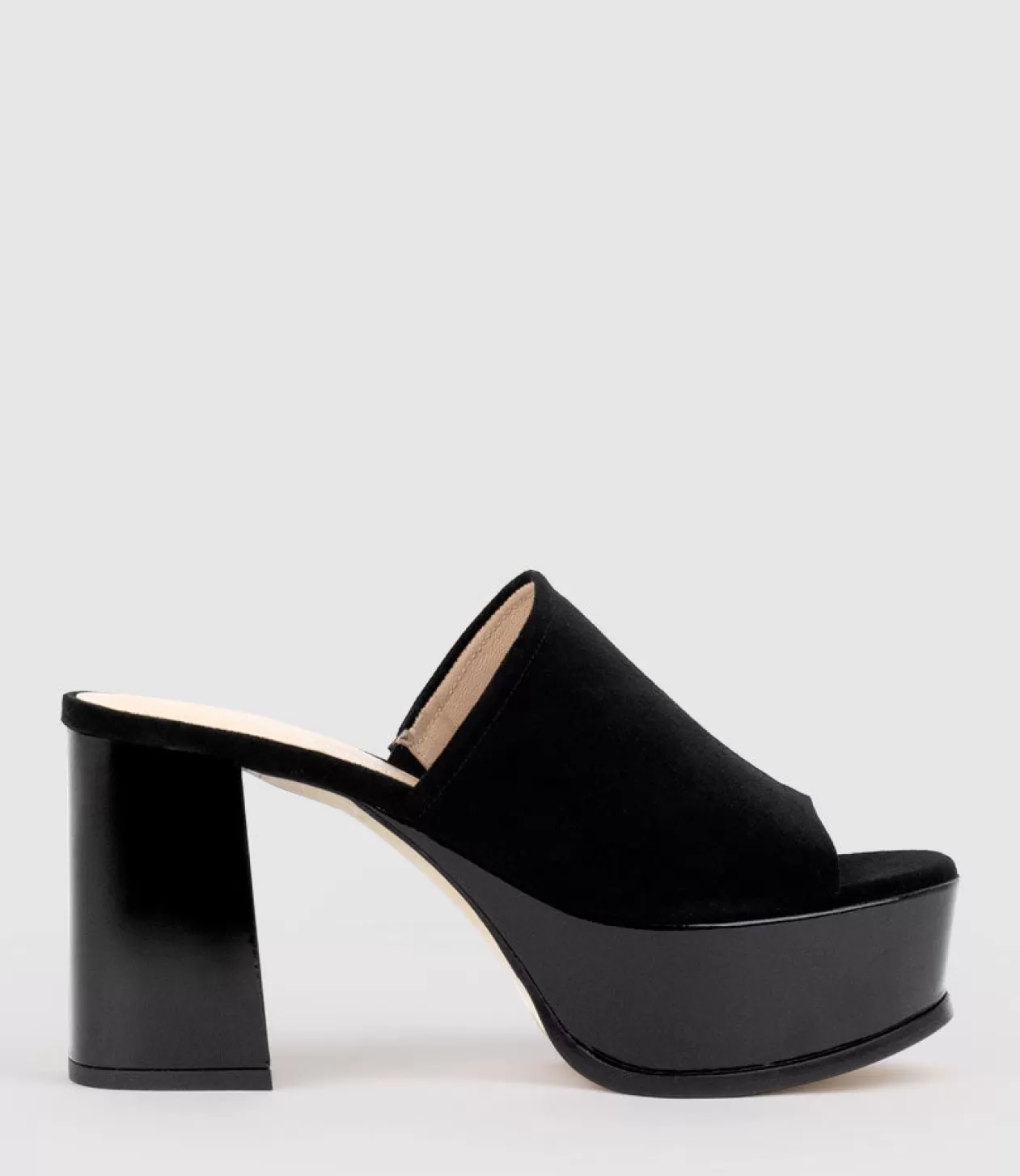 Edward Meller Platform Sandals<Talin90 Platform Combo Slide In Black Suede