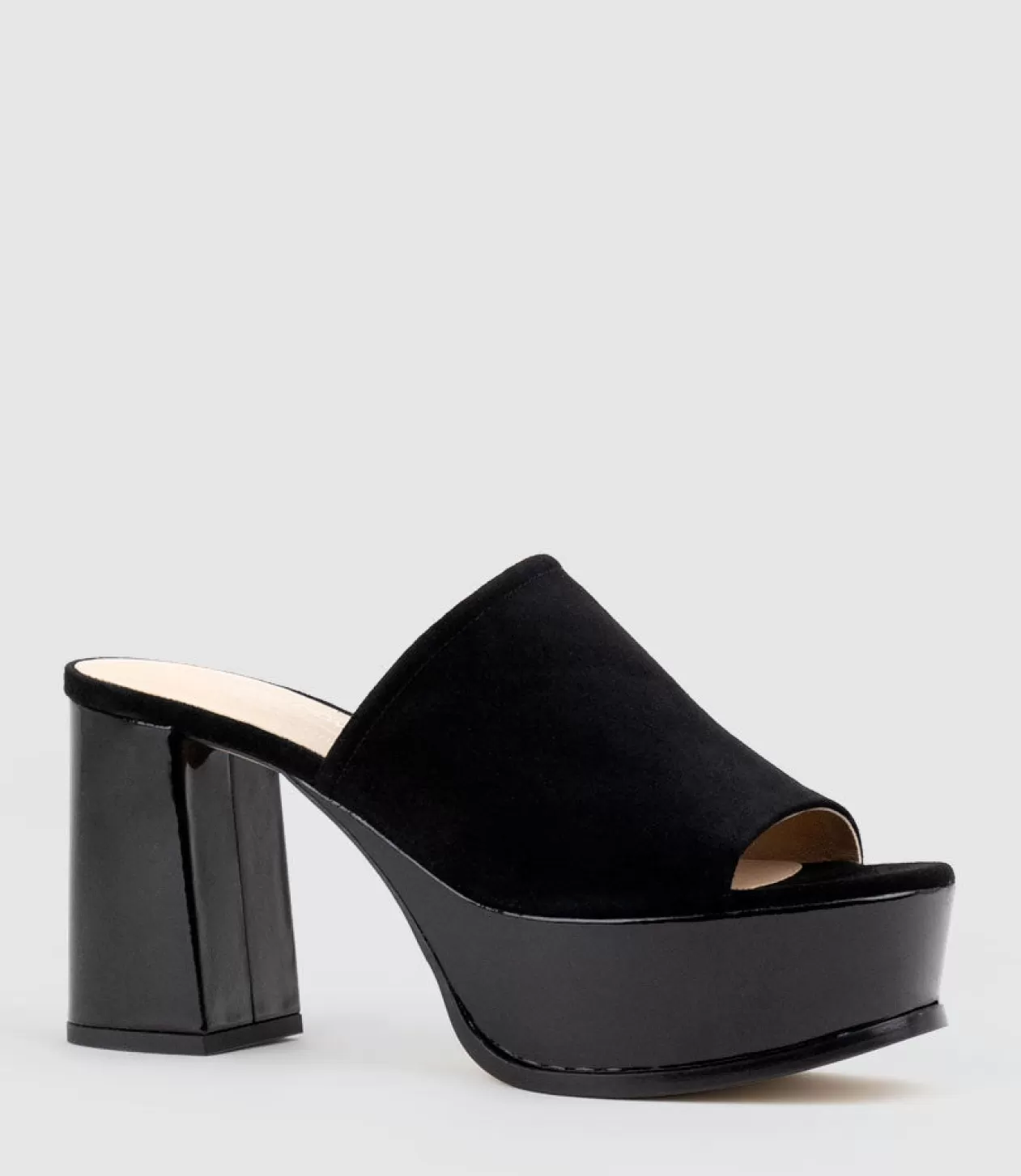 Edward Meller Platform Sandals<Talin90 Platform Combo Slide In Black Suede