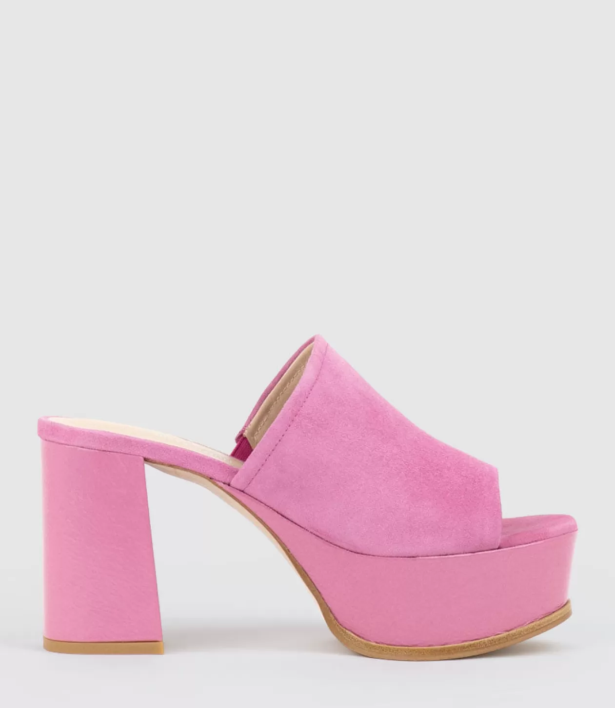 Edward Meller High Heel Sandals<Talin90 Platform Combo Slide In Fuchsia Suede