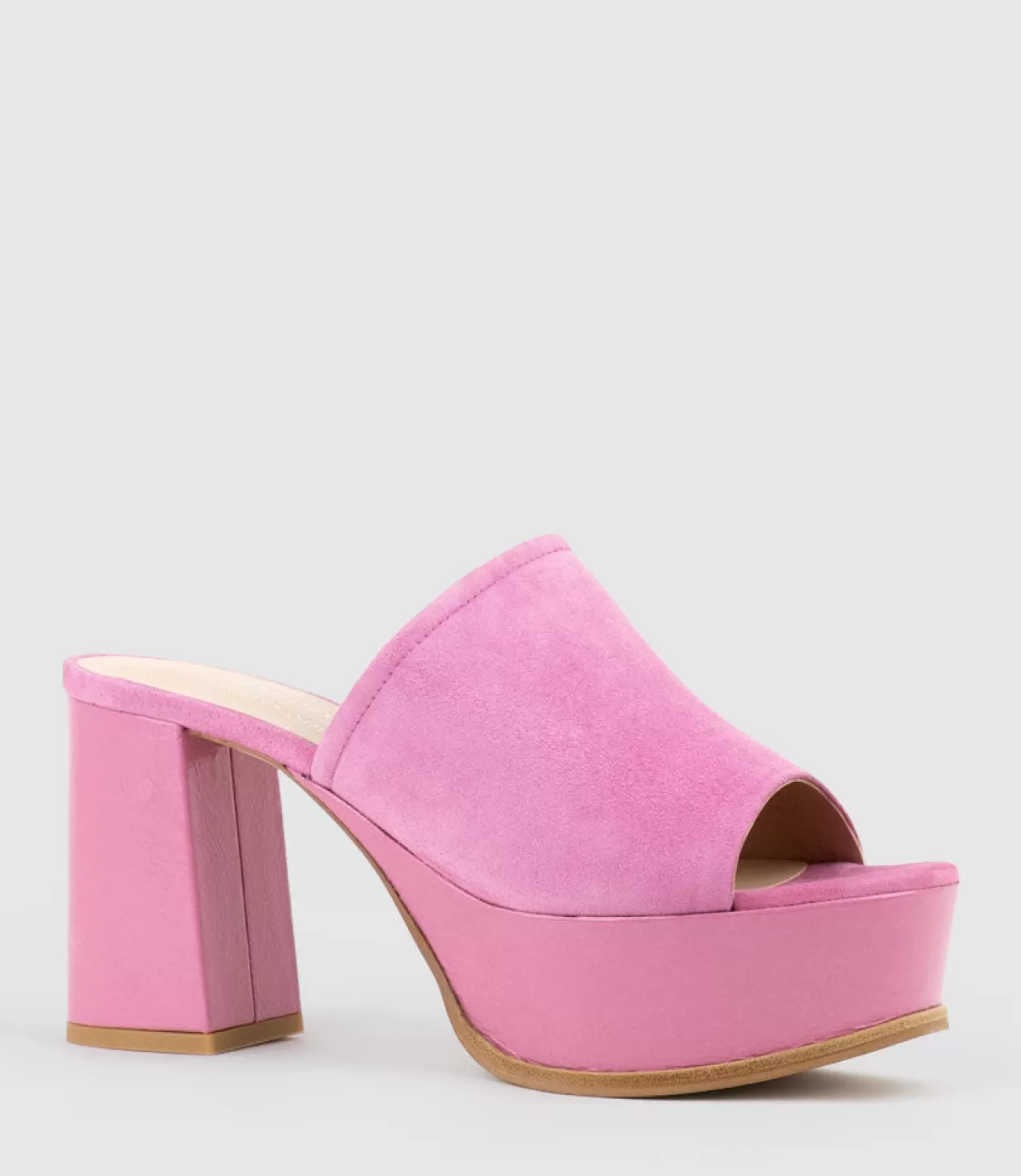 Edward Meller High Heel Sandals<Talin90 Platform Combo Slide In Fuchsia Suede