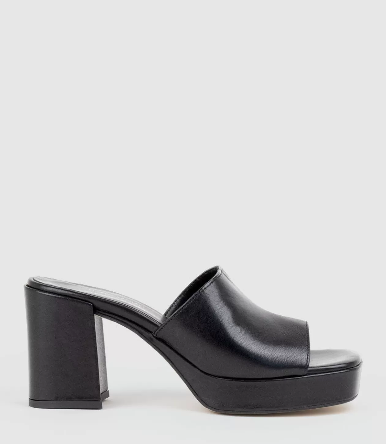 Edward Meller High Heel Sandals<Tilla90 Platform Slide In Black