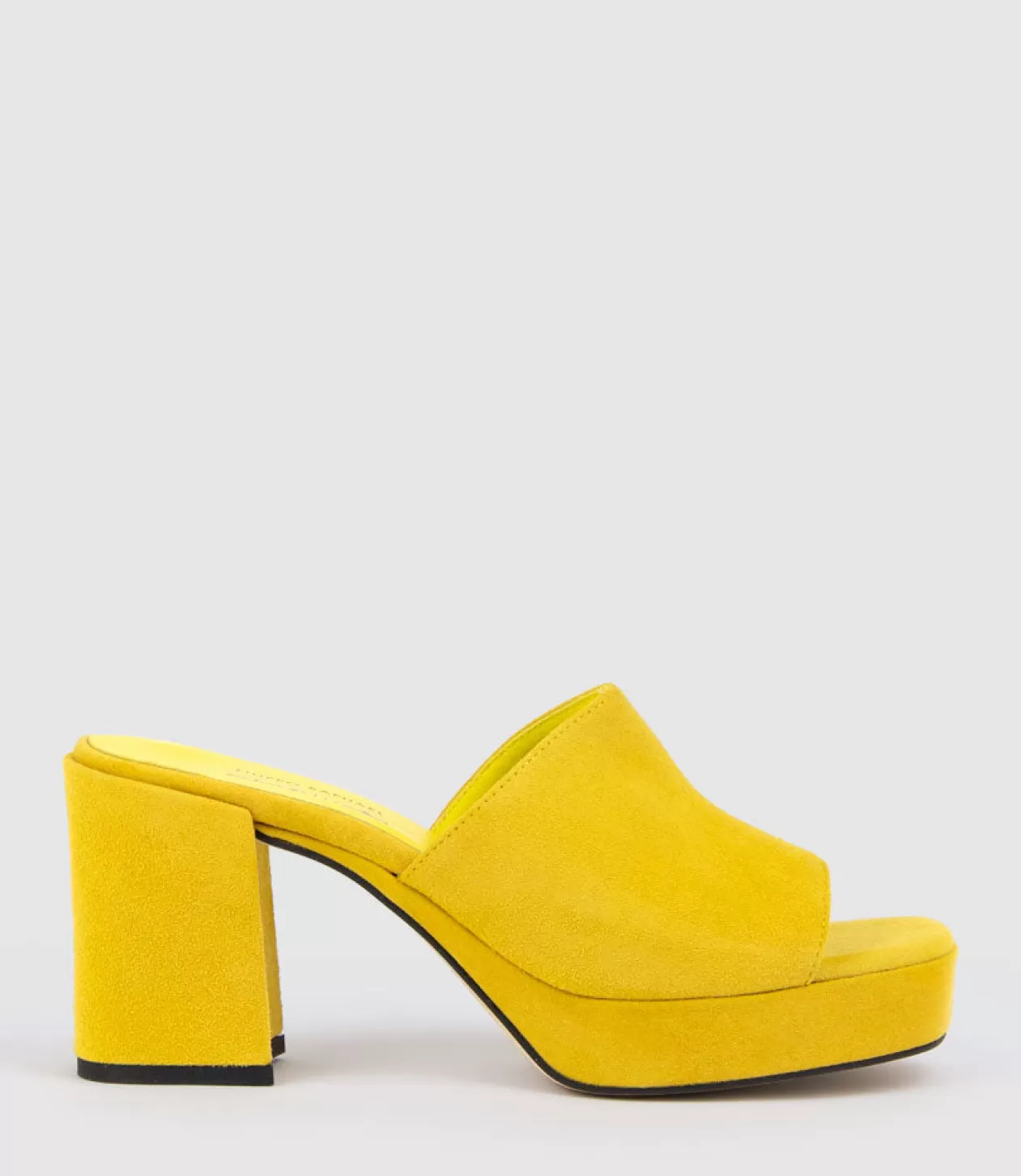 Edward Meller Platform Sandals<Tilla90 Platform Slide In Yellow Suede