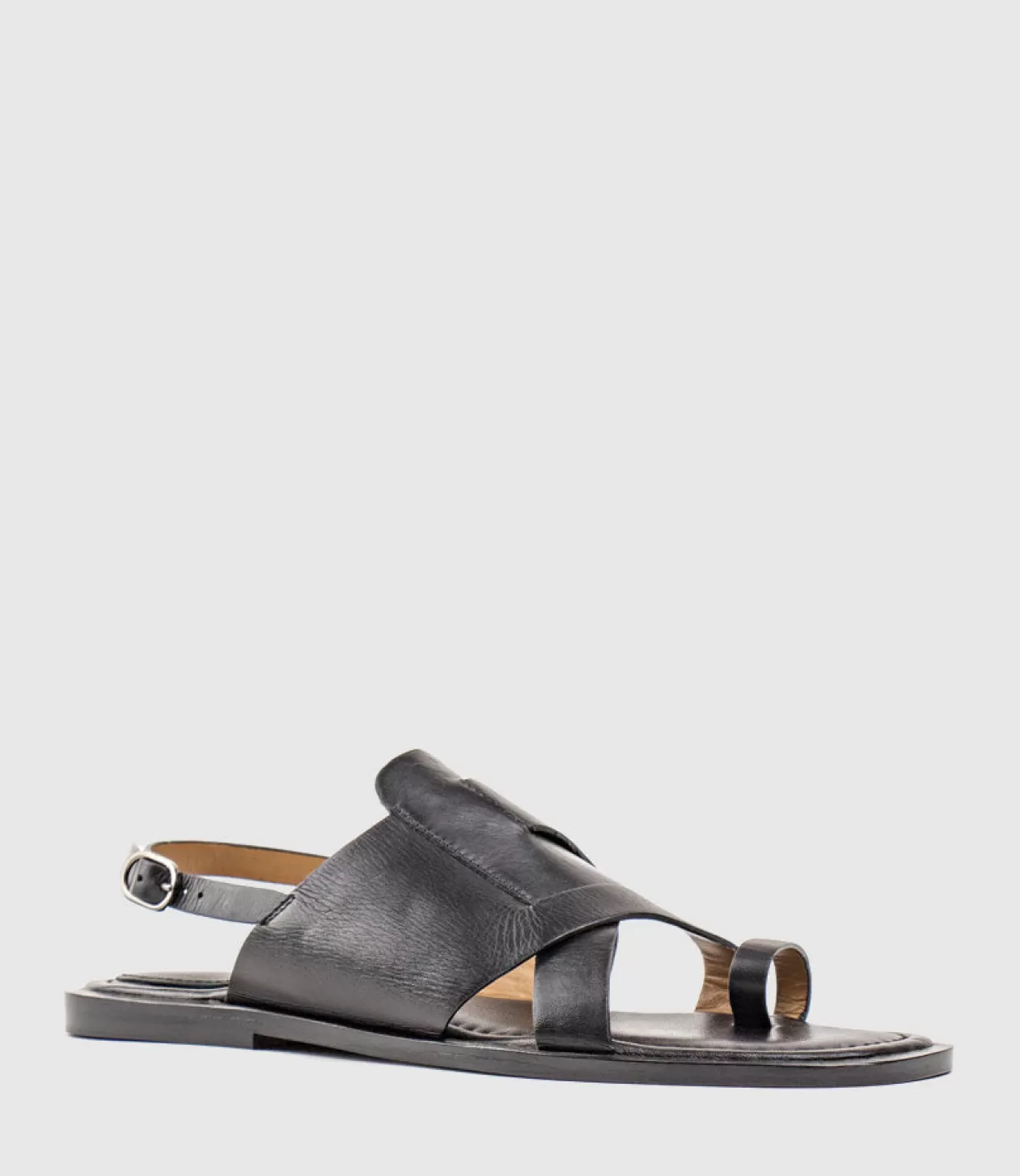 Edward Meller Low Sandals<Tori Detailed Toe Thong With Backstrap In Black