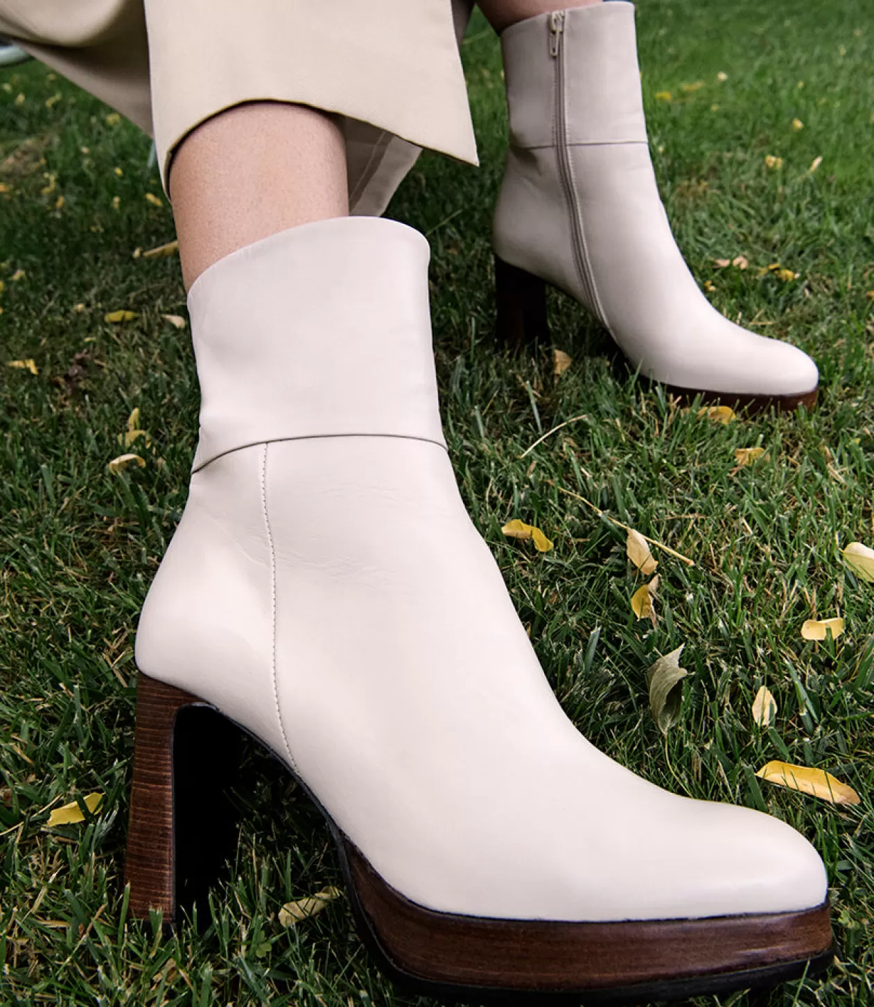 Edward Meller Ankle Boots<Ulla95 Platform Ankle Boot In Offwhite