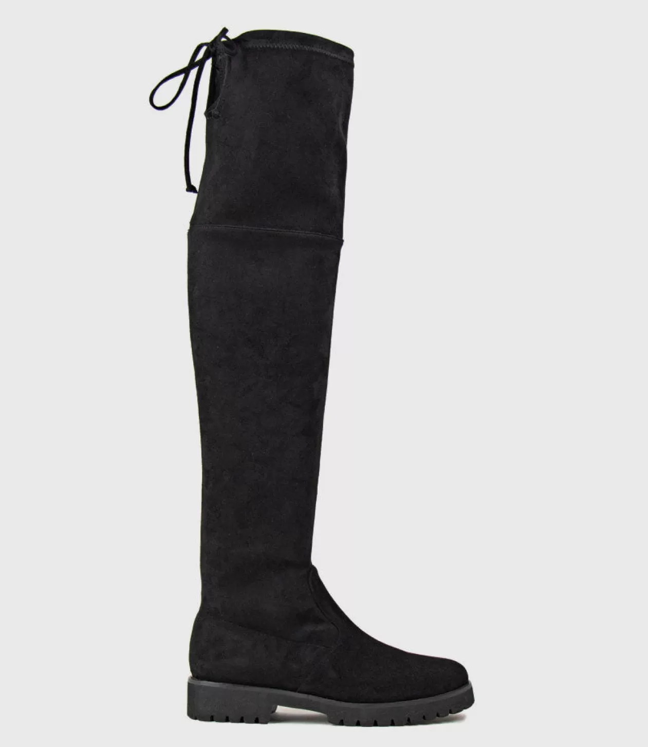 Edward Meller Long Boots<Vala Otk Stretch Flat Boot In Black Suede