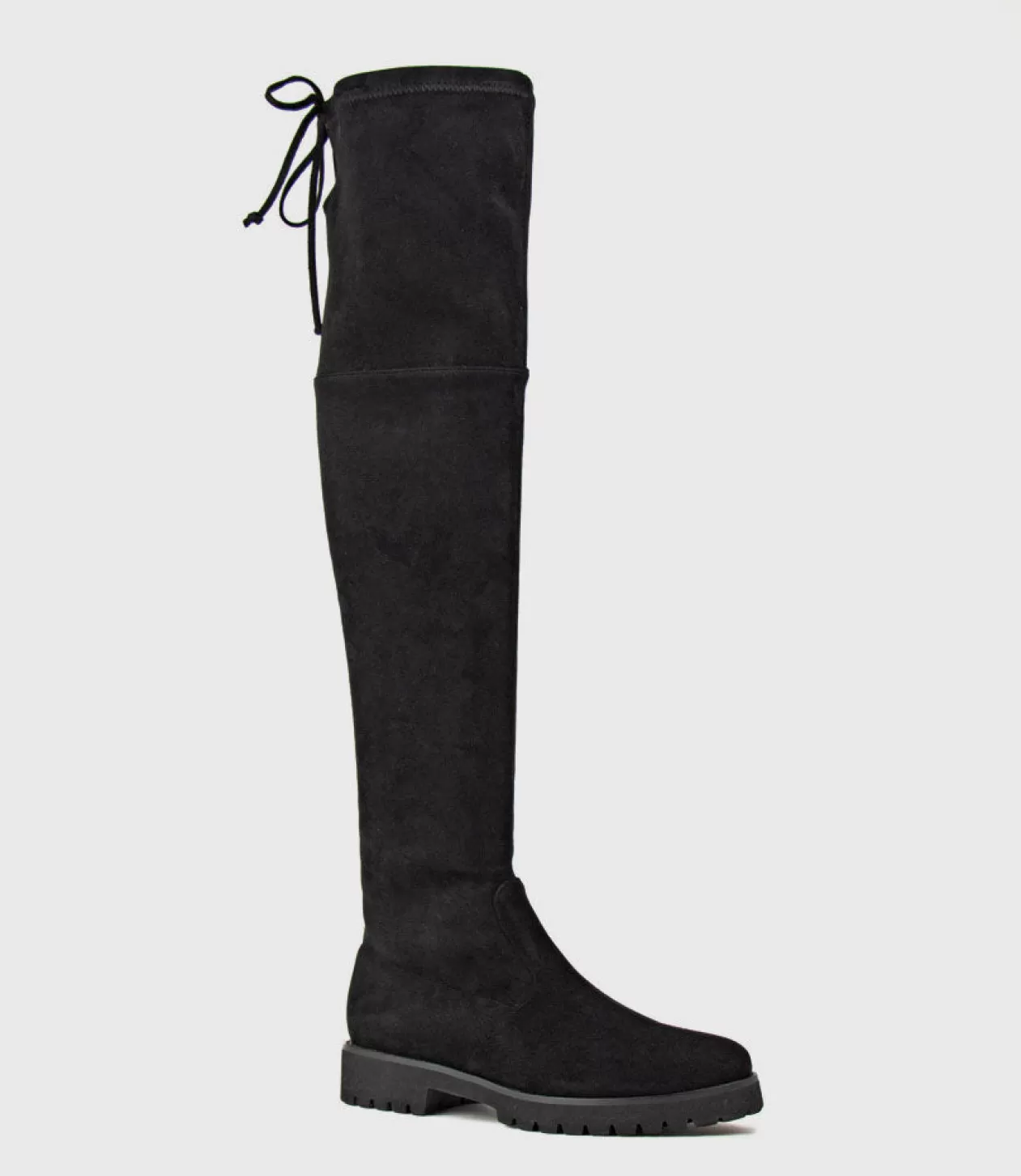 Edward Meller Long Boots<Vala Otk Stretch Flat Boot In Black Suede