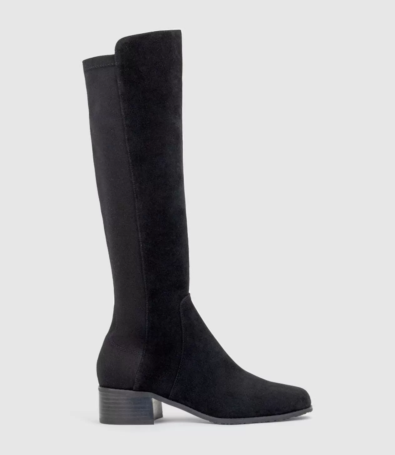 Edward Meller Long Boots<Vara40 Half And Half Knee High Boot In Black Suede