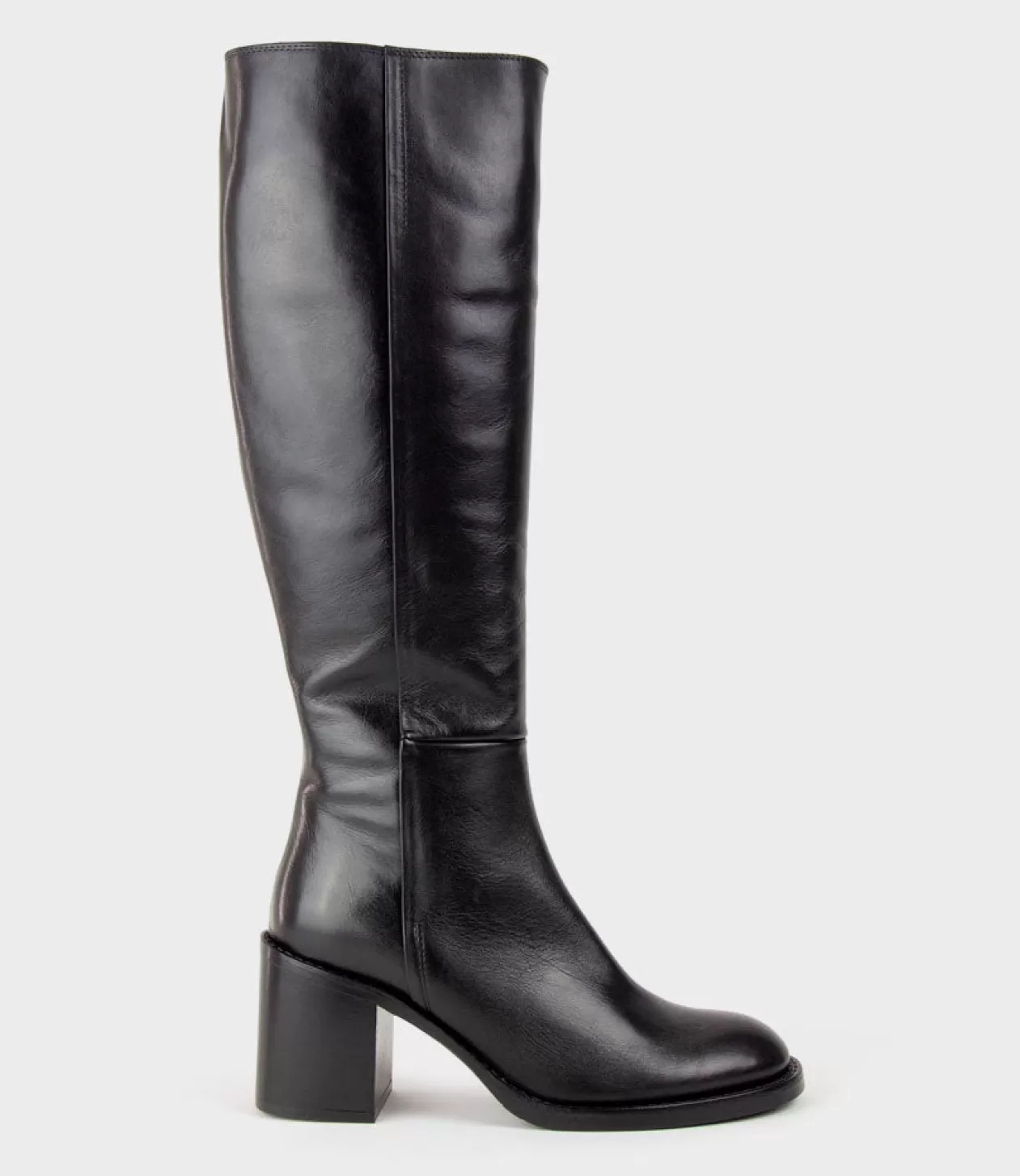 Edward Meller Long Boots<Vent Block Heel Knee High Boot In Black