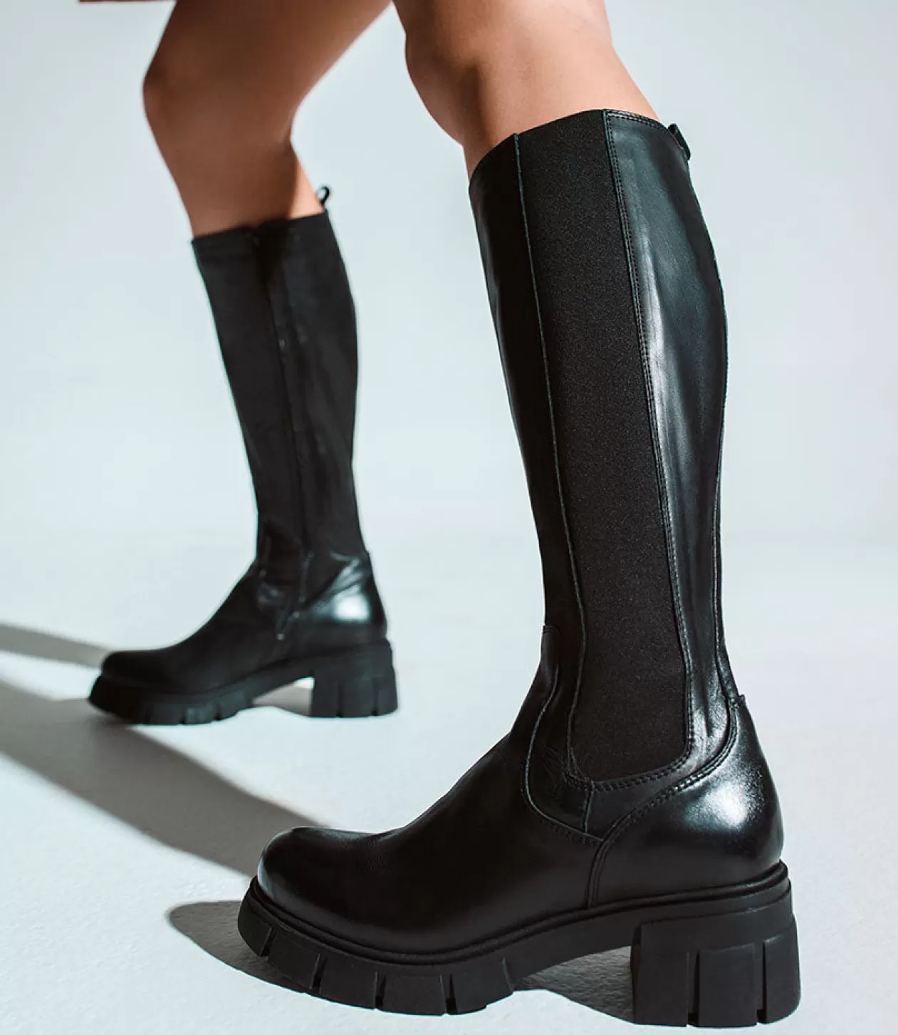 Edward Meller Long Boots<Verge Knee High Boot With Gusset In Black