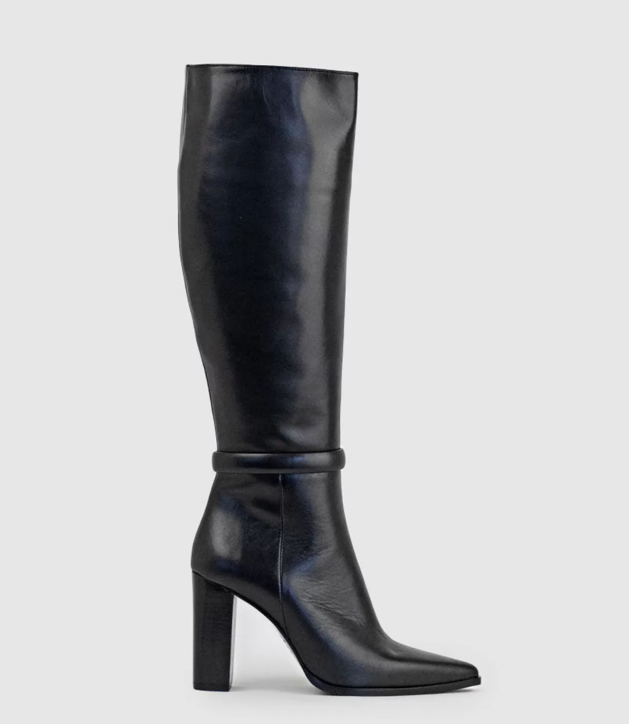 Edward Meller Long Boots<Verity95 Pointed Knee High Boot In Black