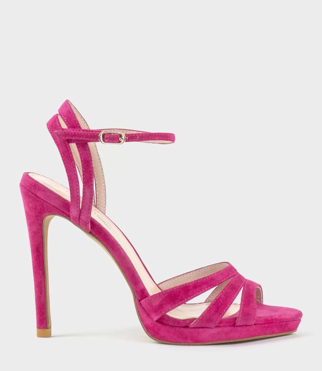 Edward Meller Platform Sandals<Wave110 Curved Strap Platform Sandal In Hot Pink Suede