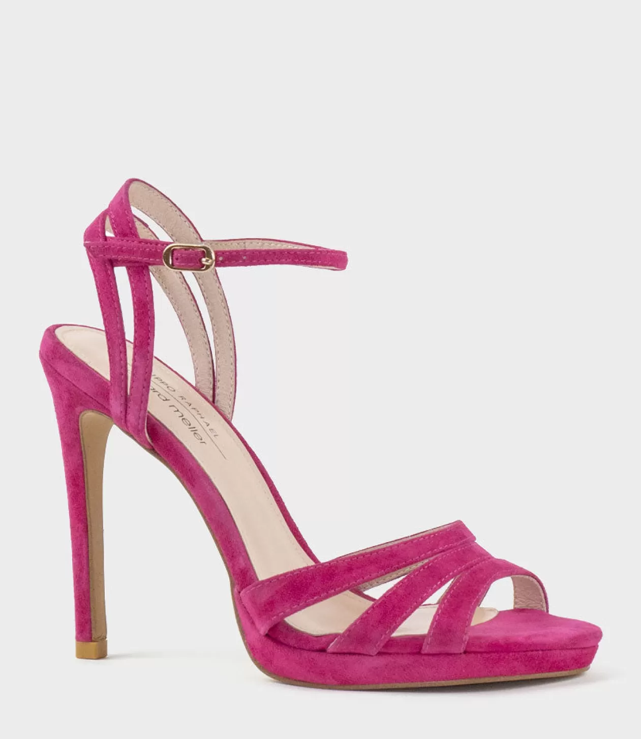 Edward Meller Platform Sandals<Wave110 Curved Strap Platform Sandal In Hot Pink Suede