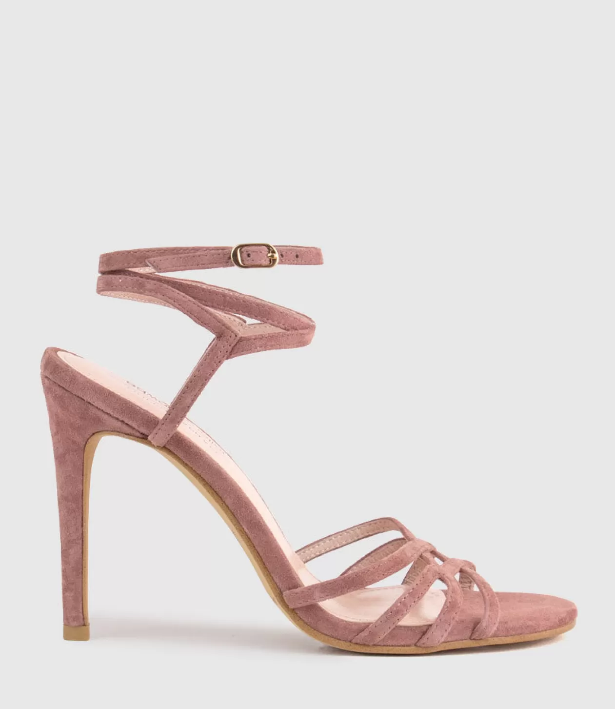 Edward Meller High Heel Sandals<Whimsy100 Multi Strap Sandal In Dusty Rose Suede