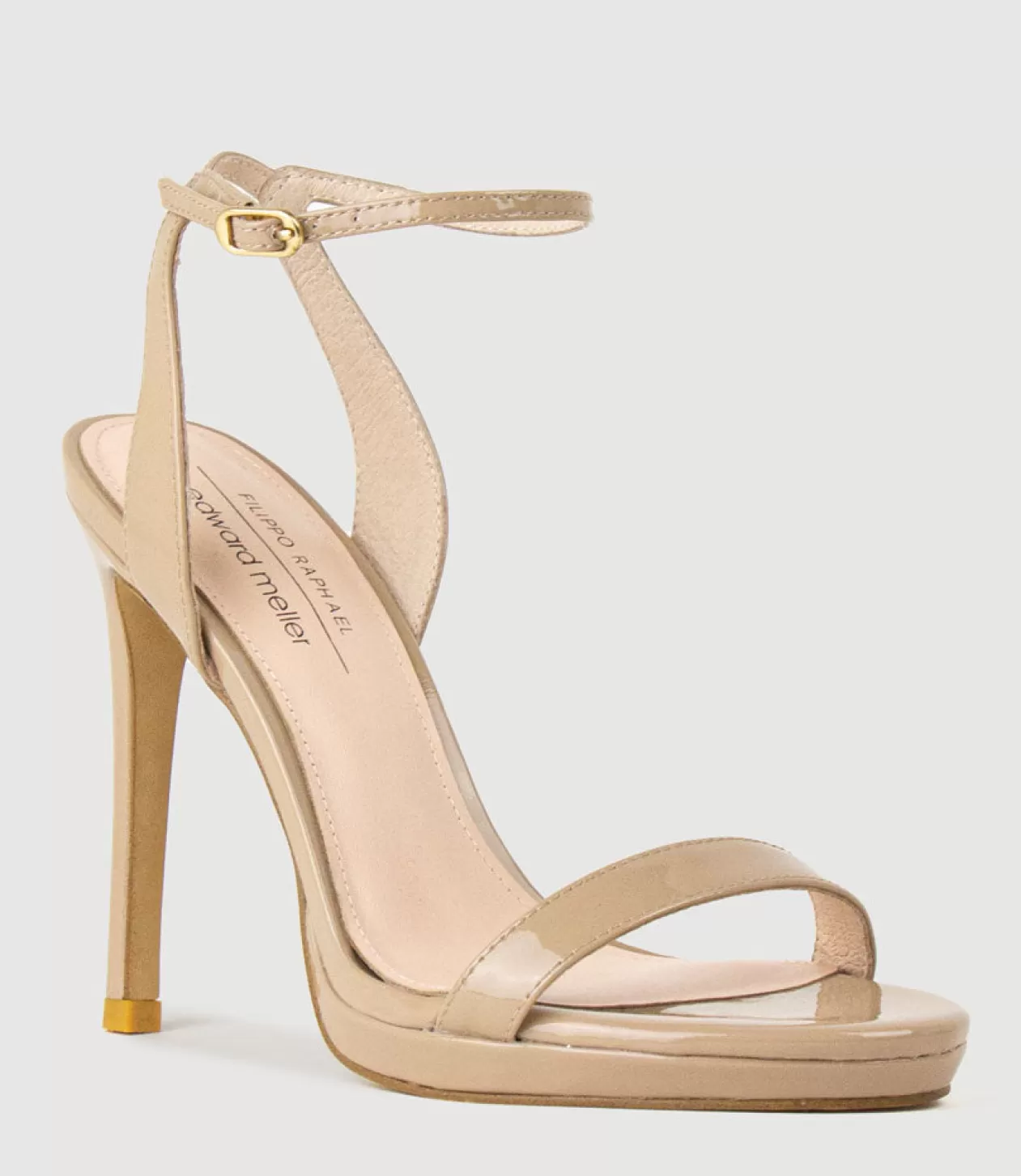 Edward Meller Platform Sandals<Whisper110 Single Strap Platform Sandal In Nude Patent