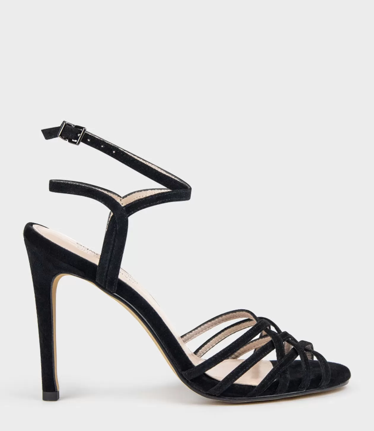 Edward Meller High Heel Sandals<Wilder100 Strappy Sandal In Black Suede