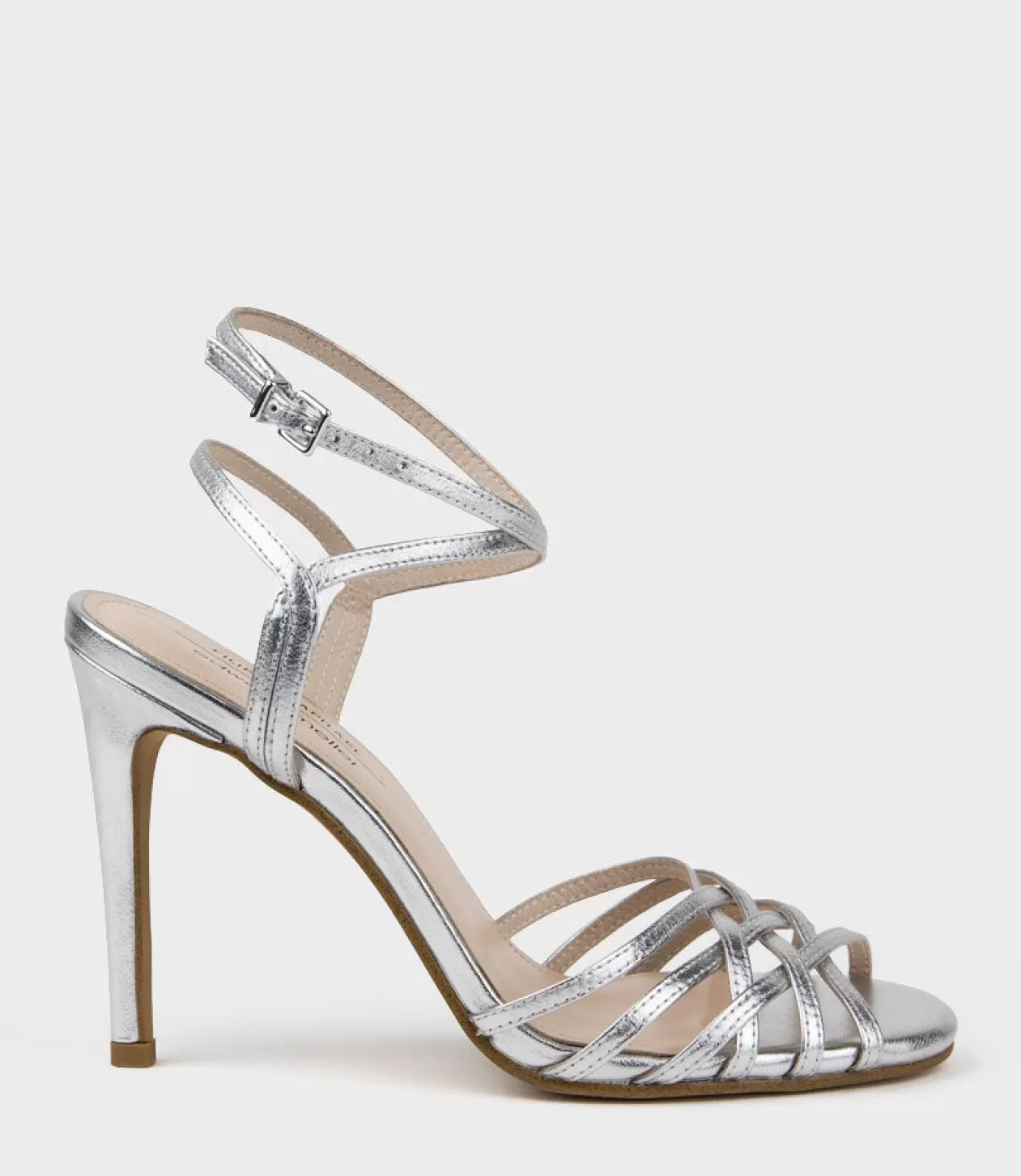 Edward Meller High Heel Sandals<Wilder100 Strappy Sandal In Silver