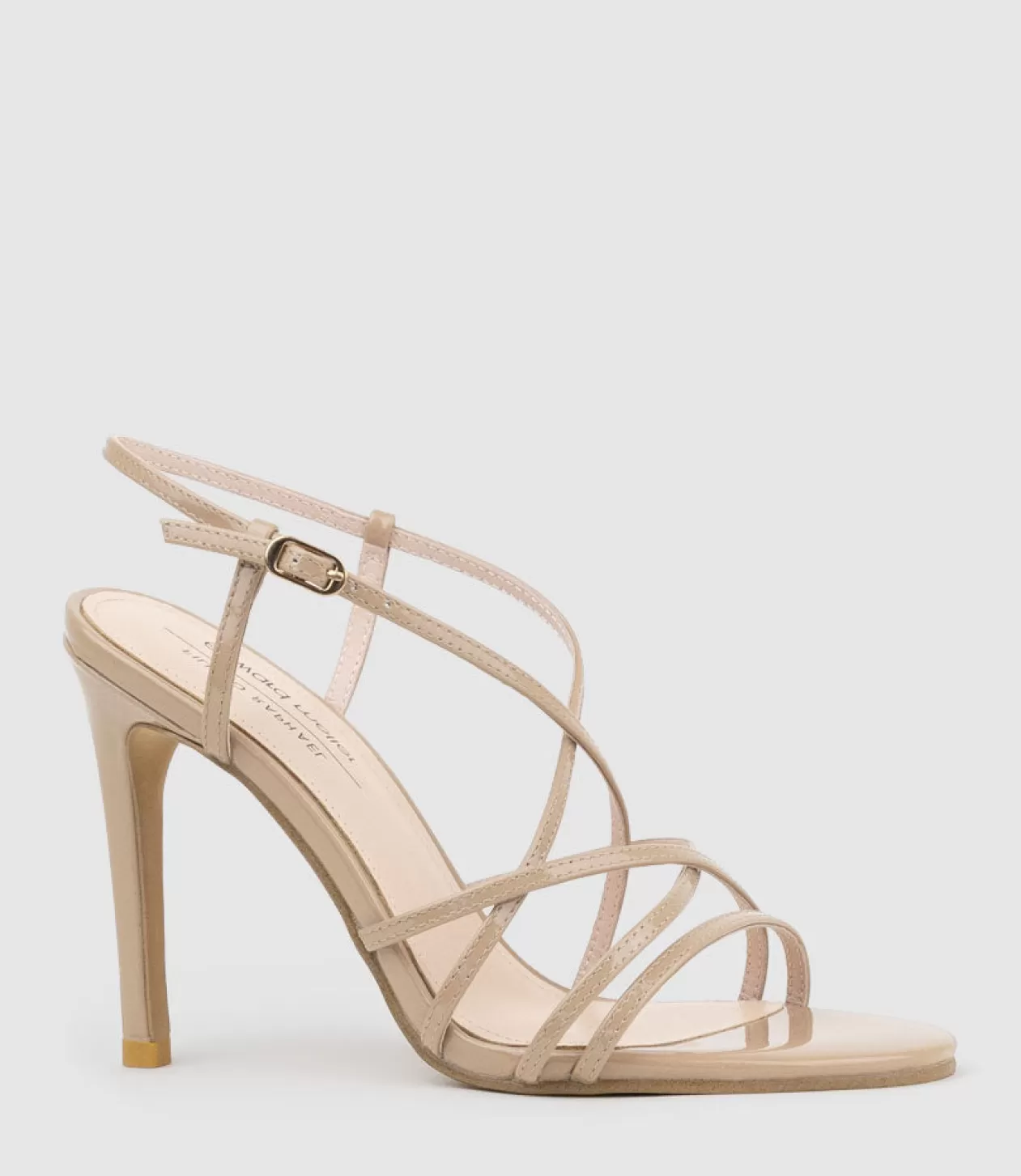 Edward Meller High Heel Sandals<Willa100 Strappy Sandal In Nude Patent