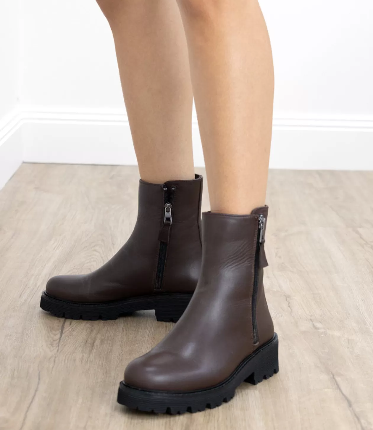 Edward Meller Ankle Boots<Wilma Double Zip Ankle Boot In Brown