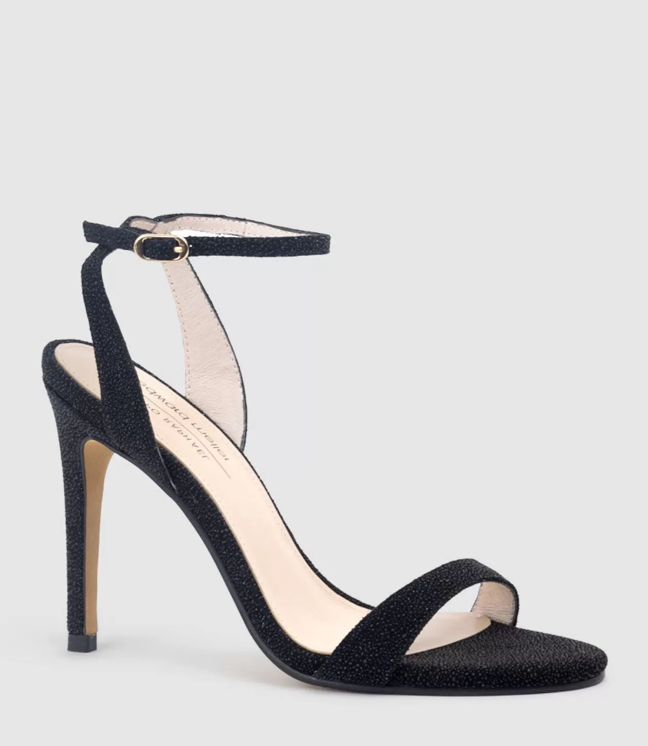 Edward Meller High Heel Sandals<Wisp100 Single Strap Sandal In Black Speckle