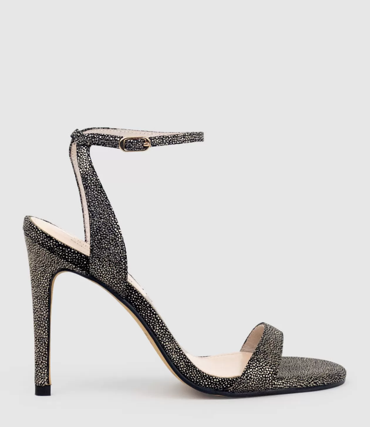 Edward Meller High Heel Sandals<Wisp100 Single Strap Sandal In Gold Speckle