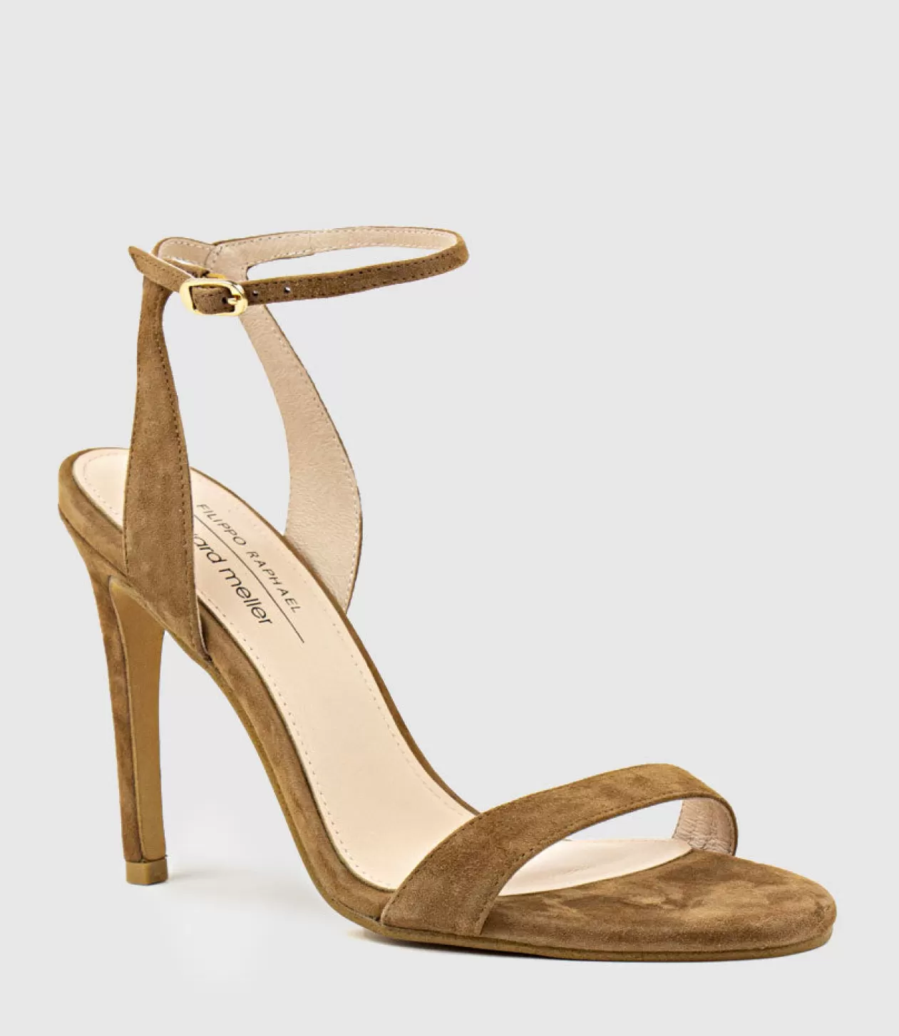 Edward Meller High Heel Sandals<Wisp100 Single Strap Sandal In Tawny Suede