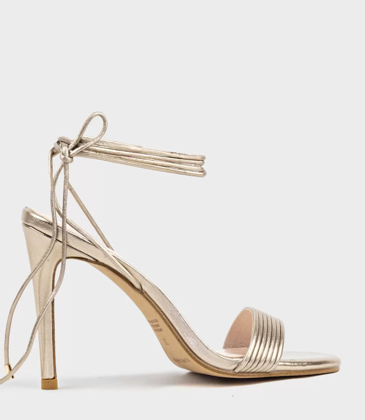 Edward Meller High Heel Sandals<Wisteria100 Ankle Tie Sandal In Rosegold