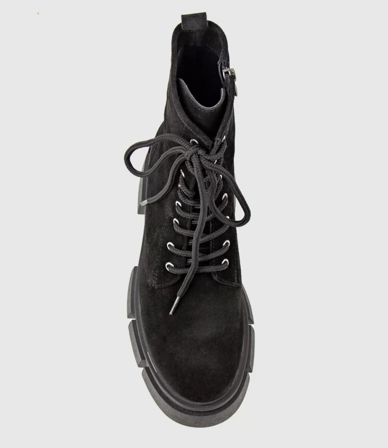 Edward Meller Ankle Boots<Wolfe Lace Up Boot On Chunky Sole In Black Suede