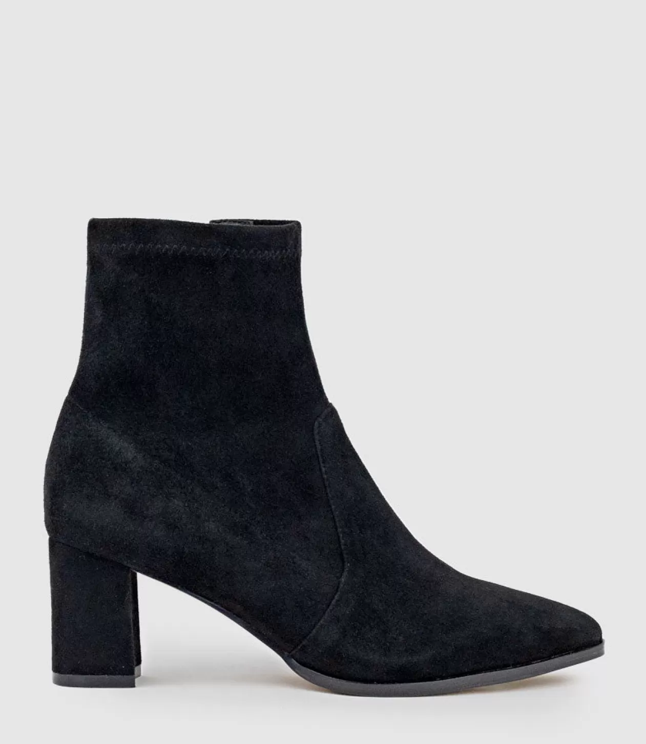 Edward Meller Ankle Boots<Zairo60 Block Heel Sock Boot In Black Suede