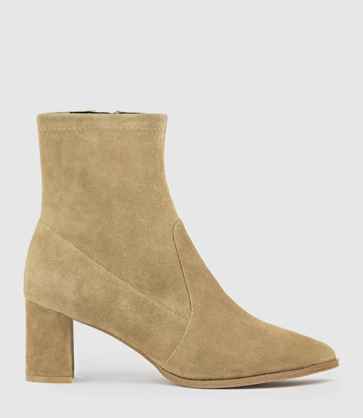 Edward Meller Ankle Boots<Zairo60 Block Heel Sock Boot In Camel Suede