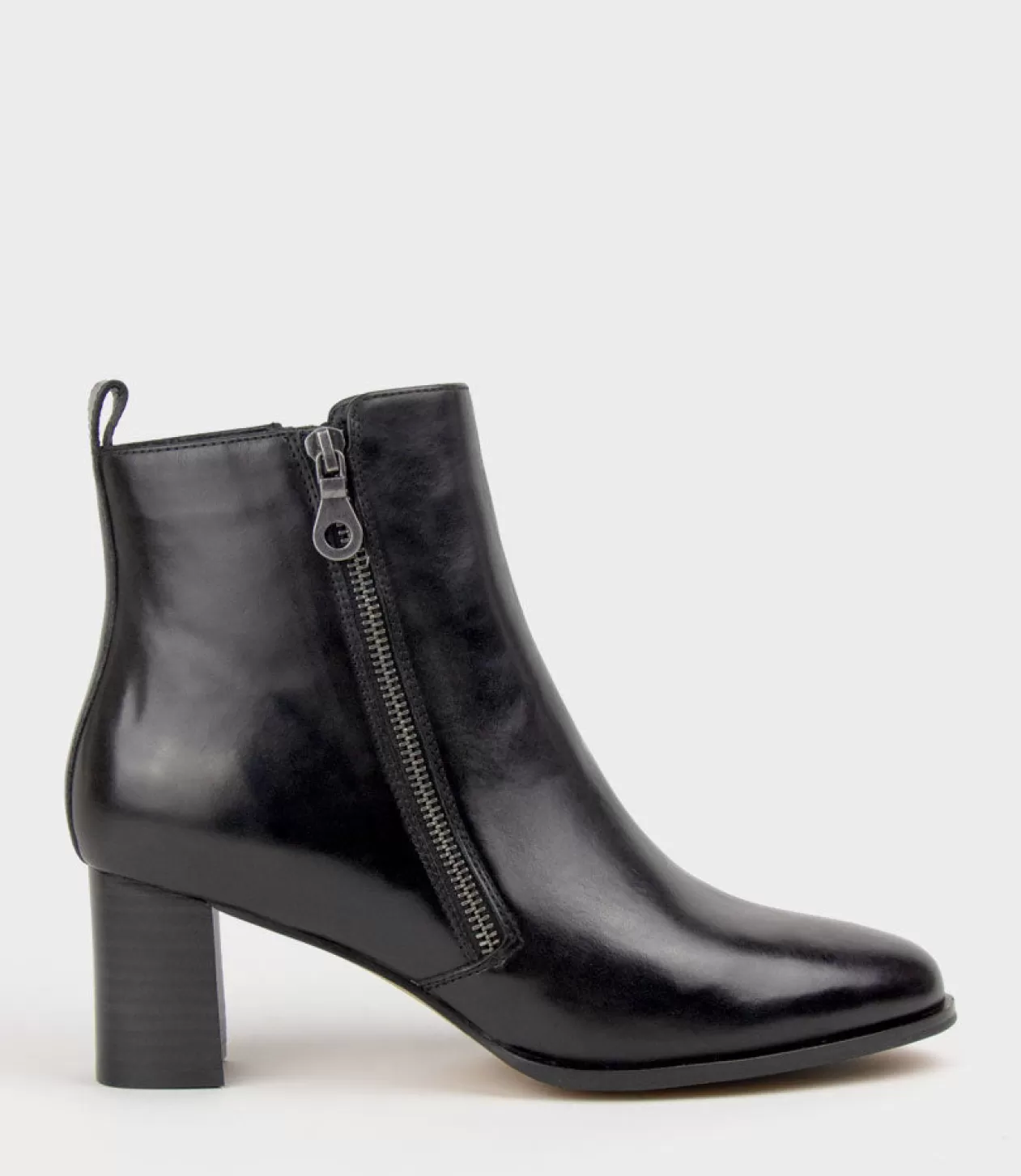 Edward Meller Ankle Boots<Zen60 Block Heel Two Zip Boot In Black