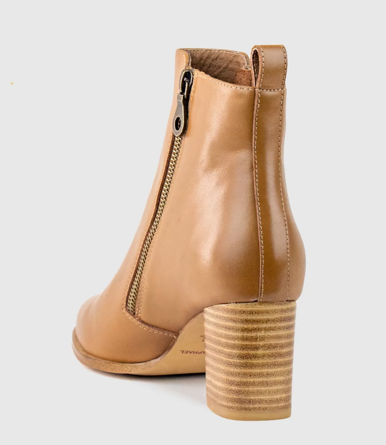 Edward Meller Ankle Boots<Zen60 Block Heel Two Zip Boot In Tan