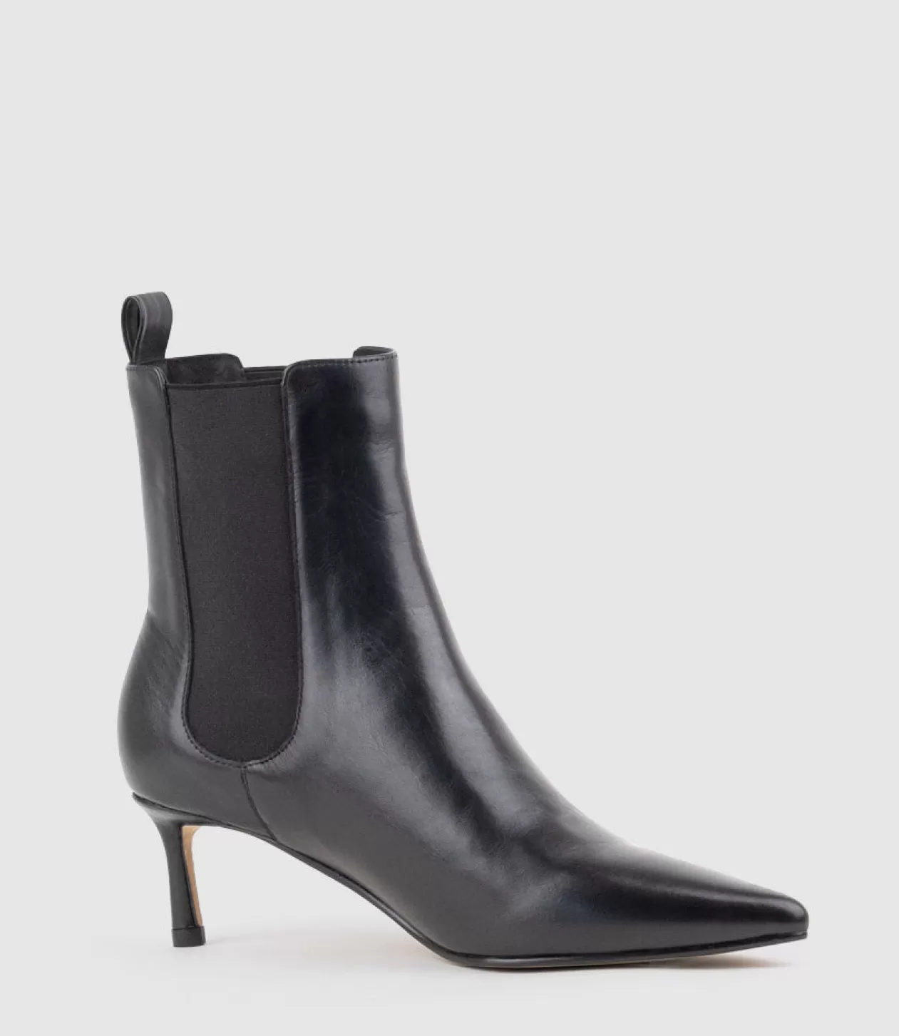 Edward Meller Ankle Boots<Ziria55 Pointed Boot With Gusset In Black Calf