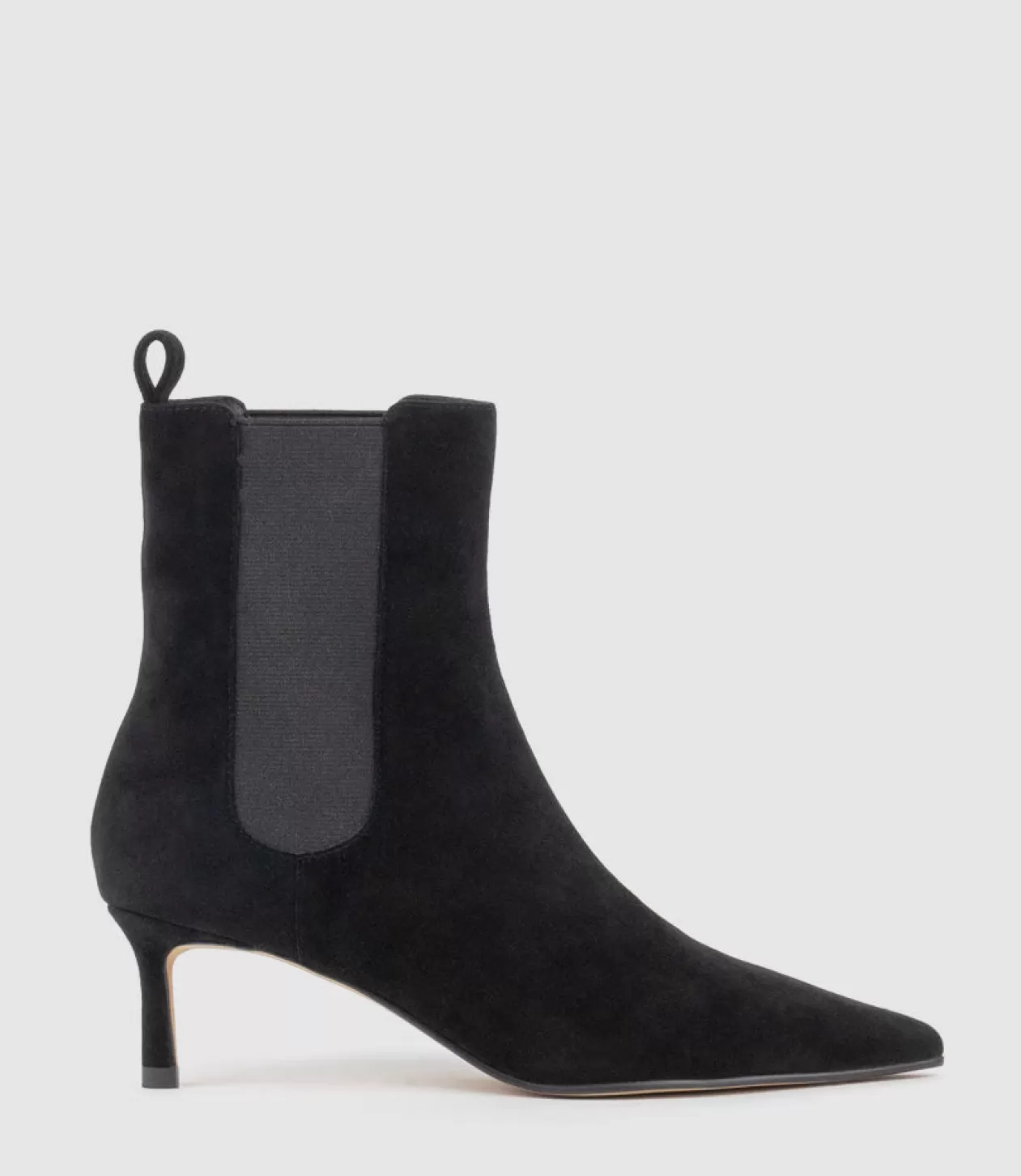 Edward Meller Ankle Boots<Ziria55 Pointed Boot With Gusset In Black Suede