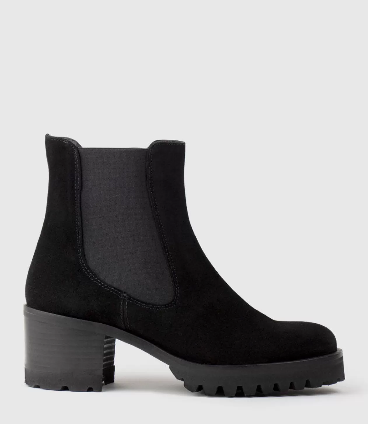 Edward Meller Ankle Boots<Zola Lug Sole Ankle Boot In Black Suede